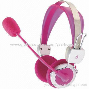 Professional Telephone Headset for Call Center, 200 to 4,000Hz Frequency Range, 2.0V Working Voltage